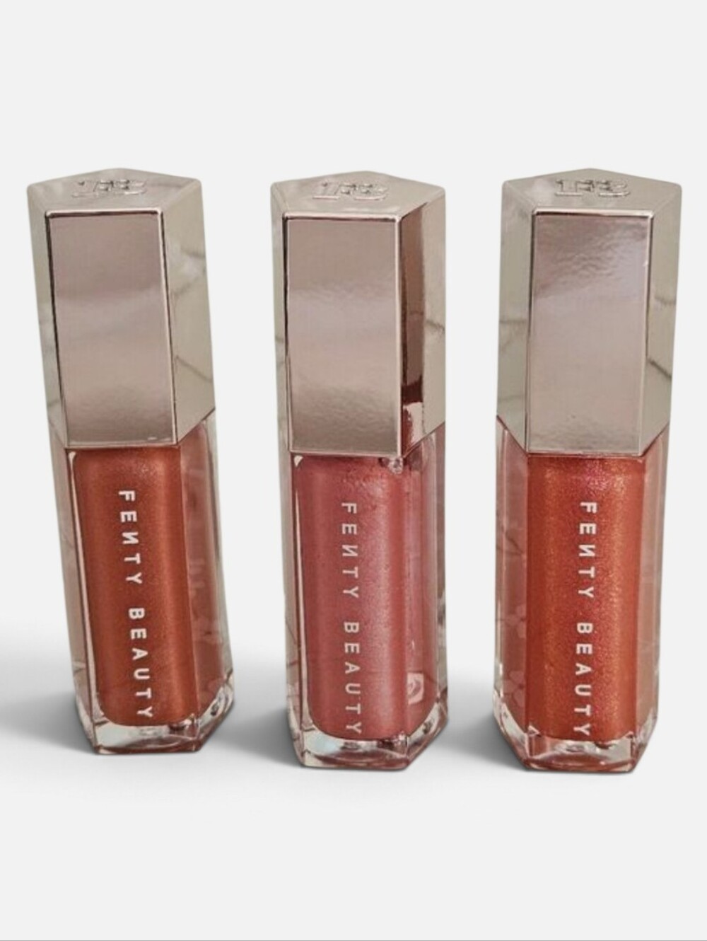 Fenty Beauty Gloss Bomb Trio, Fenty Glow, Fussy, Fenty Glow Fantasy New